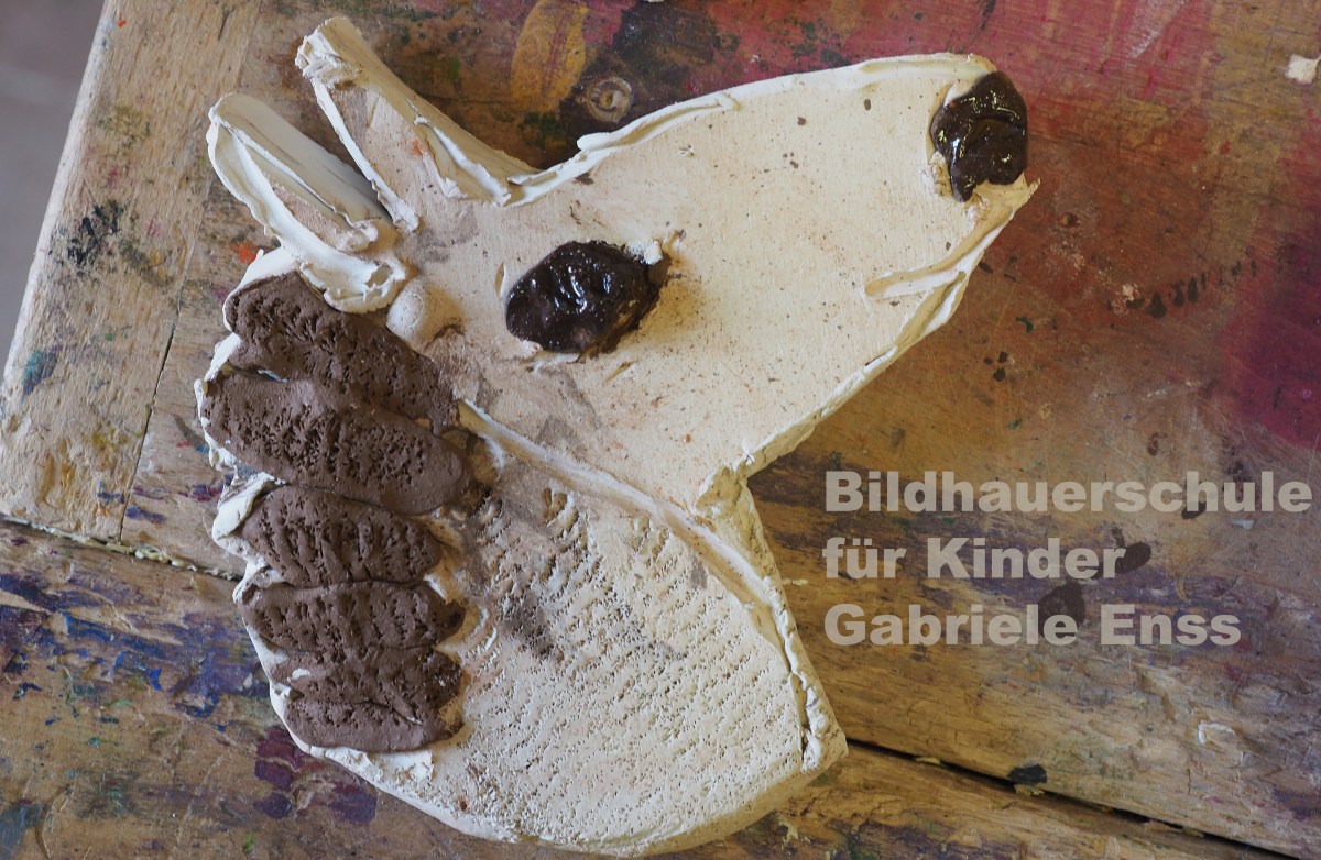 Bildhauerschule für Kinder in Aachen, Kunstwerk eines Schülers von Gabriele Enss